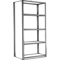 &eacute;l&eacute;ment de rayonnage Interlok, Acier, Sans boulons, Capacit&eacute; 800 lb, 36" la x 100" h x 24" p MAS Chibougamau
