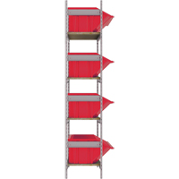 Wide Span Shelving with Jumbo Plastic Bins, Steel, Boltless, 800 lbs. Capacity, 66" W x 72" H x 18" D MAS Chibougamau