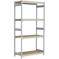 Wide Span Record Storage Shelving, Steel, 4 Shelves, 42" W x 18" D x 84" H RN004 | MAS Chibougamau