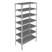 Shelving Unit, Galvanized Steel, Slotted Angle, 275 lbs. Capacity, 48" W x 84" H x 18" D MAS Chibougamau