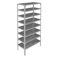 Shelving Unit, Galvanized Steel, Slotted Angle, 400 lbs. Capacity, 36" W x 96" H x 18" D MAS Chibougamau