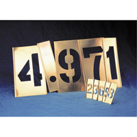 Gothic Brass Interlocking Stencils - Individual Letters & Numbers, Number, 6" MAS Chibougamau