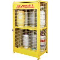 Armoires pour cylindres &agrave; gaz, nbre de bouteilles: 12, 44" , 30" , 74" , Jaune MAS Chibougamau