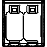 Armoires en aluminium pour bouteilles GPL, nbre de bouteilles: 4, 30" , 32" , 33-1/2" , Argent MAS Chibougamau