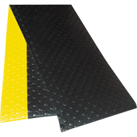 No. 417 Bubble Sof-Tred With Dyna-Shield Mats, Bubbled, 3' x 12' x 1/2", Black/Yellow, PVC MAS Chibougamau