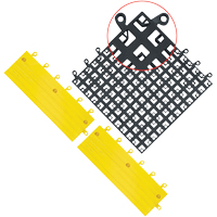 ErgoDeck&reg; Mat No. 560, PVC, 1-1/2' W x 1-1/2' L, 7/8" Thick, Black MAS Chibougamau