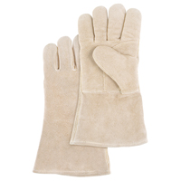 Gants de soudeur de premi&egrave;re qualit&eacute;, Cuir de vache refendu, Taille Grand MAS Chibougamau