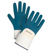 Gants &agrave; poignet de s&eacute;curit&eacute; de poids lourd, 10/T-Grand, R&ecirc;vetement Nitrile, Enveloppe en Coton MAS Chibougamau