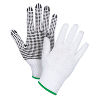 Dotted String Knit Gloves, Poly/Cotton, Single Sided, 7 Gauge, Medium MAS Chibougamau