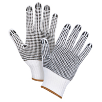 Gants tricot&eacute;s deux c&ocirc;t&eacute;s &agrave; pois, Poly/coton, Deux c&ocirc;t&eacute;s, Calibre 7, Grand MAS Chibougamau