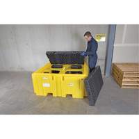 IBC Spill Pallet Plus&reg; With Drain, 365 US gal. Spill Capacity, 62" x 62" x 28" MAS Chibougamau
