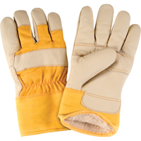 Gants d'ajusteur doubl&eacute;s pour l'hiver d'usage standard, Grand, Paume en Cuir fleur de meuble, Doublure en Boa MAS Chibougamau