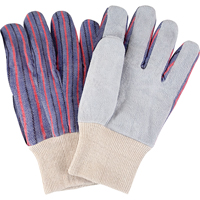 Gants de travail d'usage standard, Grand, Paume en Cuir de vache refendu MAS Chibougamau