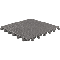 ErgoDeck&reg; Soft No. 566 Matting, PVC, 1-1/2' W x 1-1/2' L, 7/8" Thick, Charcoal MAS Chibougamau