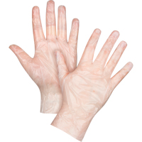 Gants jetables &eacute;conomiques, Petit, Poly&eacute;thyl&egrave;ne, 1 mil, Sans poudre, Transparent MAS Chibougamau