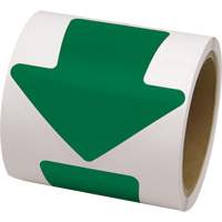 Coloured Floor Marking Decals, Arrow, 4" L x 4" W, Green, Vinyl MAS Chibougamau