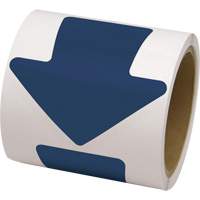 Coloured Floor Marking Decals, Arrow, 4" L x 4" W, Blue, Vinyl MAS Chibougamau