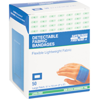 Bandages, Rectangular/Square, 3", Fabric Metal Detectable, Sterile MAS Chibougamau