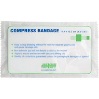 Compress Bandages, Crepe Tails, Cut to Size L x 4-1/2" W MAS Chibougamau