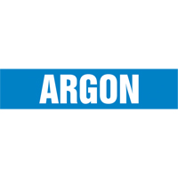 Marqueur de tuyau "Argon", Autocollant, 4" h x 24" la, Blanc/bleu MAS Chibougamau