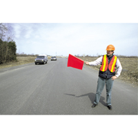 Traffic Safety Flags, Vinyl, With Handle MAS Chibougamau