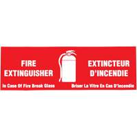 &eacute;tiquette  Fire Extinguisher / Extincteur d'incendie , 2" x 6", Vinyle, Bilingue avec pictogramme MAS Chibougamau