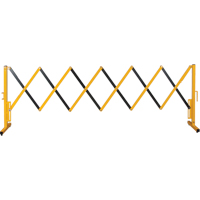 Expandable Barrier, 37" H x 11' L, Black/Yellow MAS Chibougamau