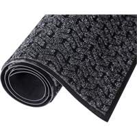Tire-Track Entrance Mat, Wiper/Scraper, 4' x 6' x 3/8", Charcoal MAS Chibougamau