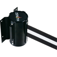 Wall Mount Barrier, Steel, Screw Mount, 7', Black/White Tape MAS Chibougamau
