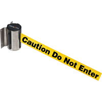 Wall Mount Barrier, Steel, Screw Mount, 7', Yellow Tape MAS Chibougamau