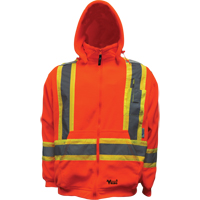 Chandail &agrave; capuchon de s&eacute;curit&eacute; en molleton, Molleton/Polyester, Petit, Orange MAS Chibougamau