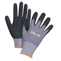 Gants ZX-1 de premi&egrave;re qualit&eacute; compatibles avec les &eacute;crans tactiles, 7/Petit, R&ecirc;vetement Nitrile/Mousse de nitrile, Calibre 15, Enveloppe en Nylon MAS Chibougamau