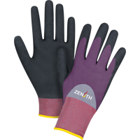 Gants enduits de premi&egrave;re qualit&eacute; ZX-2, 9/Grand, R&ecirc;vetement Nitrile/Mousse de nitrile, Calibre 18, Enveloppe en Nylon MAS Chibougamau