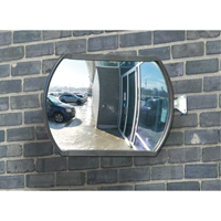 Roundtangular Convex Mirror with Telescopic Arm, 12" H x 18" W, Indoor/Outdoor MAS Chibougamau