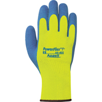 PowerFlex&reg; T° Hi Viz 80-400 Gloves, 7/Small, Rubber Latex Coating, 7 Gauge, Terry Shell MAS Chibougamau