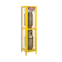 Armoires pour cylindres &agrave; gaz, nbre de bouteilles: 2, 17" , 17" , 69" , Jaune MAS Chibougamau