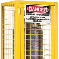 CSA-Compliant Gas Cylinder Safety Cabinet, 2 Cylinder Capacity, 17" W x 17" D x 69" H, Yellow MAS Chibougamau