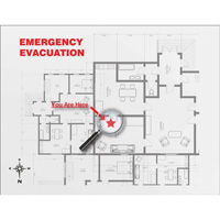Evacuation Map Holder Clear Insert MAS Chibougamau