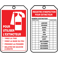 Inspection Tags, Plastic, 3-1/8" W x 5-7/8" H, French MAS Chibougamau