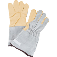 Standard-Duty Snug Wrist Work Gloves, Large, Grain Cowhide Palm MAS Chibougamau