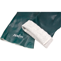 Double Dipped Green Gloves, 14" L, PVC, Cotton Jersey Inner Lining, 70-mil MAS Chibougamau