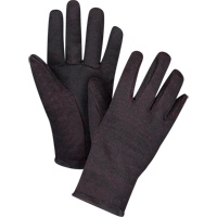 Jersey Gloves, Large, Brown, Red Fleece, Slip-On MAS Chibougamau