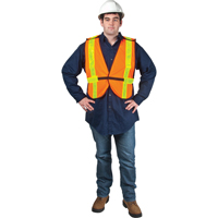 Veste de s&eacute;curit&eacute; d'usage standard, Orange haute visibilit&eacute;, Moyen, Polyester MAS Chibougamau