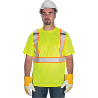 T-shirt conforme &agrave; la CSA, Polyester, Moyen, Jaune lime haute visibilit&eacute; MAS Chibougamau