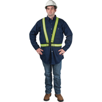 Harnais de s&eacute;curit&eacute; d'usage standard, Jaune lime haute visibilit&eacute;, Couleur r&eacute;fl&eacute;chissante Argent, Moyen MAS Chibougamau