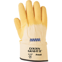 Golden Grab-It&reg; II Gloves, 10/X-Large, Rubber Latex Coating, 13 Gauge, Nylon Shell MAS Chibougamau