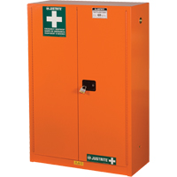 Armoires de rangement pour pr&eacute;paration aux situations d'urgence, Acier, 4 Tablettes, 65" h x 43" la x 18" P, Orange MAS Chibougamau