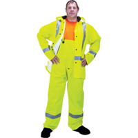 RZ900 Premium Traffic Rain Suit, Polyester/PVC, Medium, Lime-Yellow MAS Chibougamau