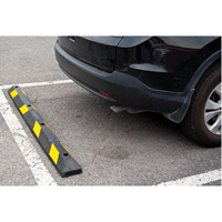 Parking Curb, Rubber, 6' L, Black/Yellow MAS Chibougamau