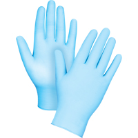 Gants tactiles jetables de calibre m&eacute;dical, Petit, Nitrile/vinyle, 4,5 mils, Sans poudre, Bleu, Classe 2 MAS Chibougamau